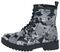 Lace-up boots med all-over rockehånd print