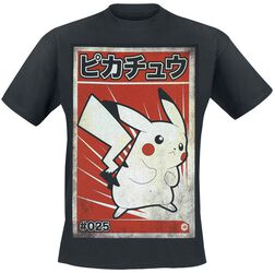 Pikachu - Poster, Pokémon, T-skjorte