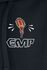 Hoodie med glidelås, rockehåndmotiv og EMP logo