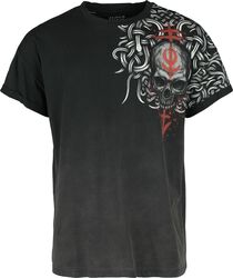 T-Shirt with Celtic Prints, Black Premium by EMP, T-skjorte