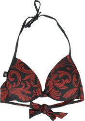 Bikini Top With Ornaments, Black Premium by EMP, Bikinitopp