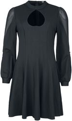 Kjole med hjerte nakkelinje, Black Premium by EMP, Kort kjole