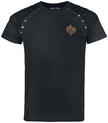 Gothicana X Anne Stokes - Svart t-skjorte med stort dragedesign på baksiden, Gothicana by EMP, T-skjorte