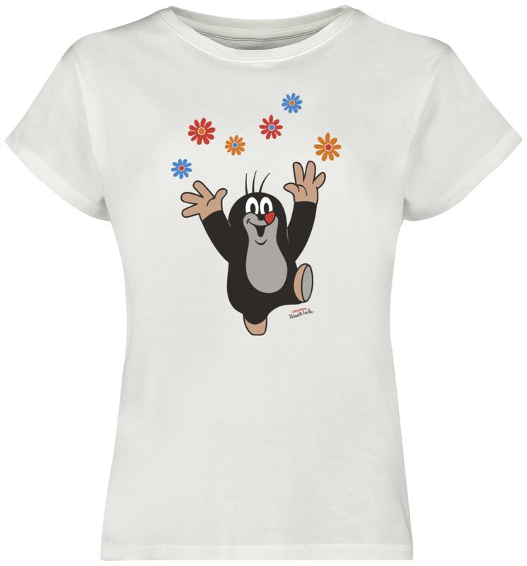 T-skjorte Little Mole med Blomster