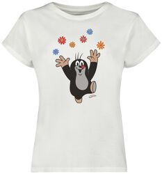 T-skjorte Little Mole med Blomster, The Mole, T-skjorte