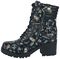 Lace-up boots med all-over print