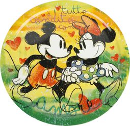 Mickey & Minnie - Pizza Tallerken Sett, Mickey Mouse, Tallerken