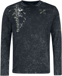 Used-look langermet topp med print, Rock Rebel by EMP, Langermet skjorte