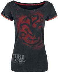 Targaryen - Fire And Blood, Game of Thrones, T-skjorte