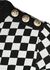 Chess square monochrome strikket kjole