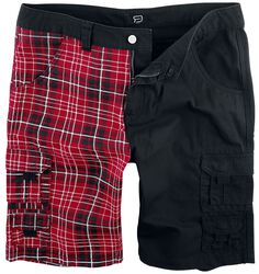 Rutete shorts med lommer, RED by EMP, Shorts