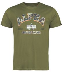 College Camo T-skjorte, Alpha Industries, T-skjorte