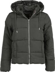 Zip hooded puffer jakke, QED London, Vinterjakke