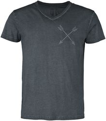 T-skjorte med intrikat ulveprint, Black Premium by EMP, T-skjorte