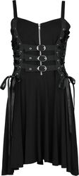Short Dress With Lacing and Straps, Gothicana by EMP, Middellang kjole
