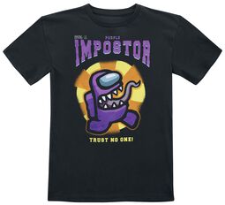 Kids - Purple Imposter, Among Us, T-skjorte