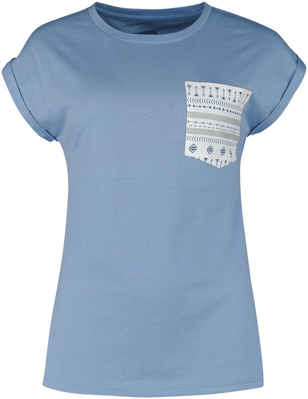 T-skjorte med brystlomme og grafisk print
