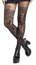 Vintage svart blonder tights, Pamela Mann, Tights
