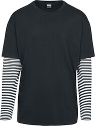 Oversized Double Layer Striped LS Tee, Urban Classics, Langermet skjorte
