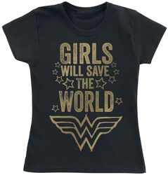 Kids - Girls Will Save World, Wonder Woman, T-skjorte