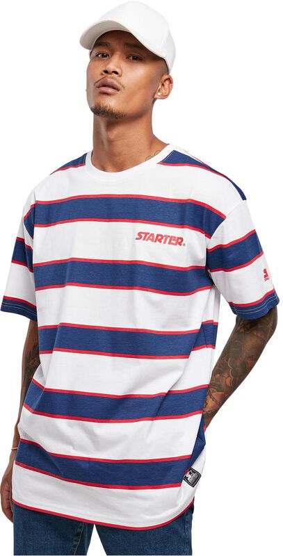 Starter logo striped t-skjorte