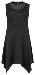 Dress With Runes Alloverprint, Black Premium by EMP, Middellang kjole