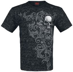 Skull Scroll, Spiral, T-skjorte