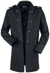 Short coat with turned up lapel, Gothicana by EMP, Kort jakke