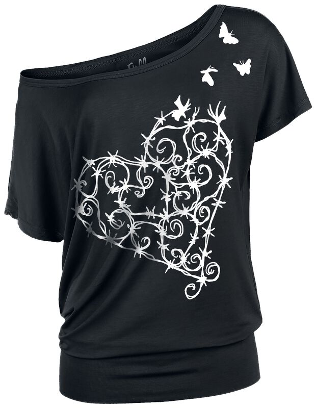 T-Skjorte med Leken Piggtrå-Hjerte