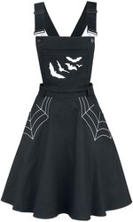 Miss Muffet Pinafore Dress, Hell Bunny, Kort kjole