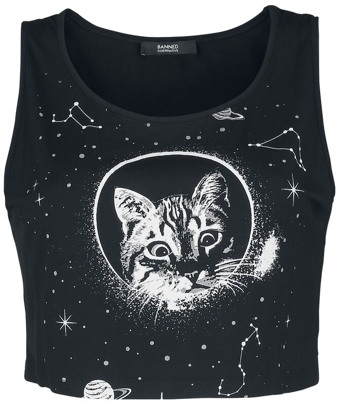 Space Kitty Cropped Topp