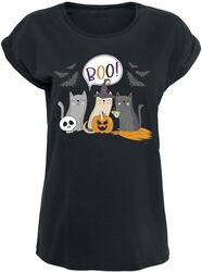 Halloween Cats - Boo!, Slogans, T-skjorte