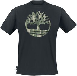 Kennebec River Camo Tree Logo Kortertmet T-skjorte, Timberland, T-skjorte