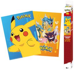 Sett av 2 plakater i Chibi design, Pokémon, Poster