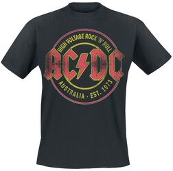 High Voltage - Rock 'N' Roll - Australia Est. 1973, AC/DC, T-skjorte
