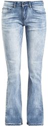 Grace - Lyseblå Jeans med Wash og Turn-Up, Black Premium by EMP, Jeans