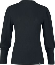 Langermet topp med puffete armer, Black Premium by EMP, Langermet skjorte