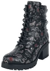 Lace-up boots med all-over print, Gothicana by EMP, Boot