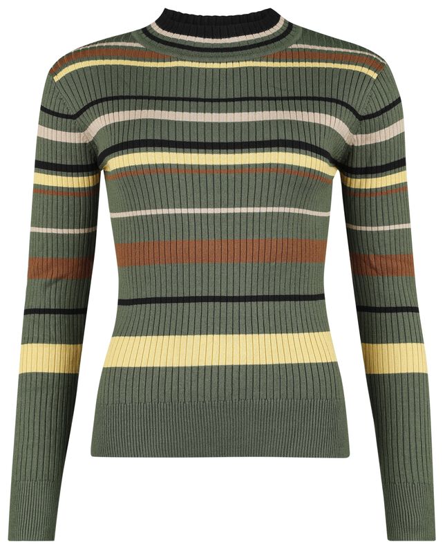 Stripete strikkegenser i 70-tallsstil