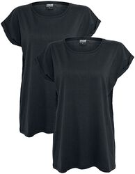 Ladies Extended Shoulder Tee 2 Pack, Urban Classics, T-skjorte