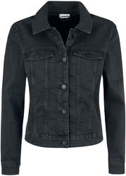 Debra Black Wash Denim Jacket, Noisy May, Dongerijakke