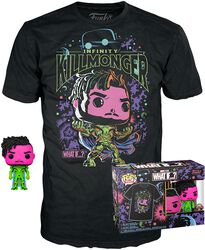Infinity Killmonger (black light) - T-skjorte pluss Funko - POP! & Tee, What If...?, Funko Pop!