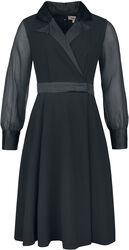 Polly svart kjole, Timeless London, Middellang kjole