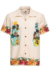 Honolulu Tropical Hawaiian Style Shirt, King Kerosin, Kortermet skjorte