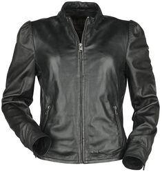 Puff Sleeve Leather Jacket, Black Premium by EMP, Skinnjakke