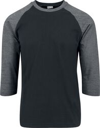 Contrast Raglan T-skjorte med 3/4 erme, Urban Classics, Langermet skjorte