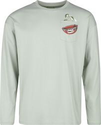 Longsleeve With Frontpocket And Small Print, RED by EMP, Langermet skjorte