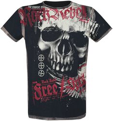 T-Shirt with Skull Print, Rock Rebel by EMP, T-skjorte