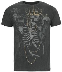 T-shirt with skull and crown print, Rock Rebel by EMP, T-skjorte