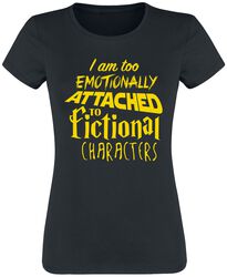 I Am Too Emotionally Attached to Fictional Characters, Slogans, T-skjorte